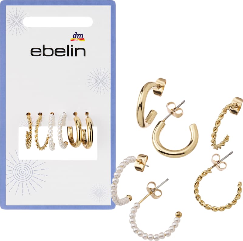 ebelin Créoles aspect doré 6 pcs