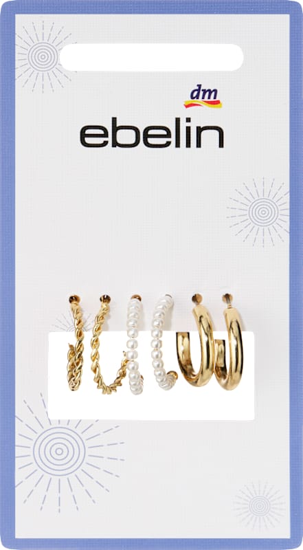 ebelin Créoles aspect doré 6 pcs