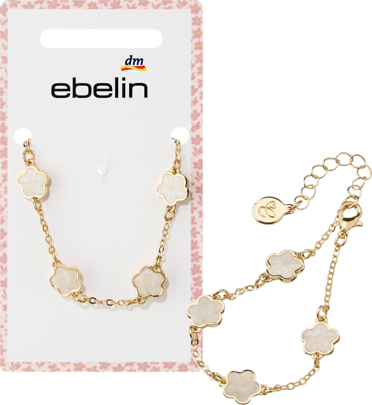 ebelin Bracelet à fleurs aspect doré, 1 pc