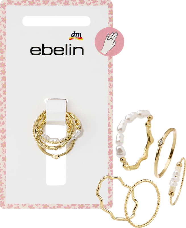 ebelin bagues aspect or 5 pièces