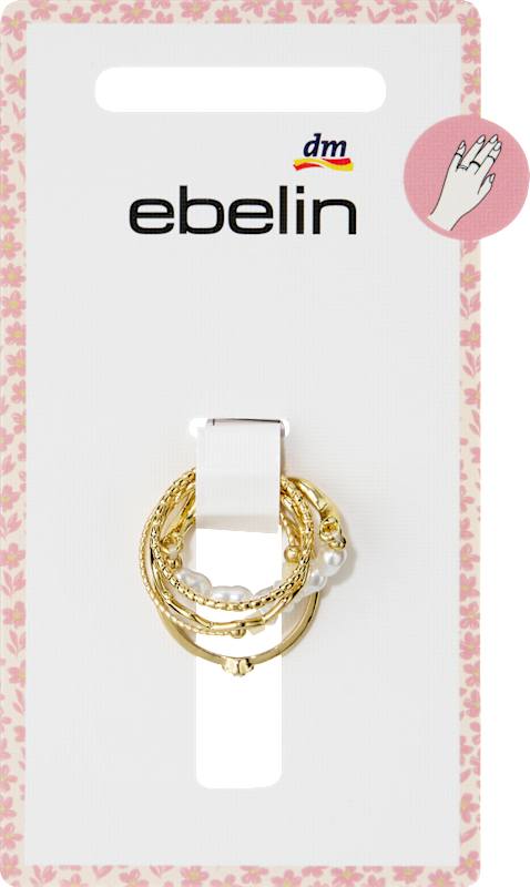 ebelin bagues aspect or 5 pièces