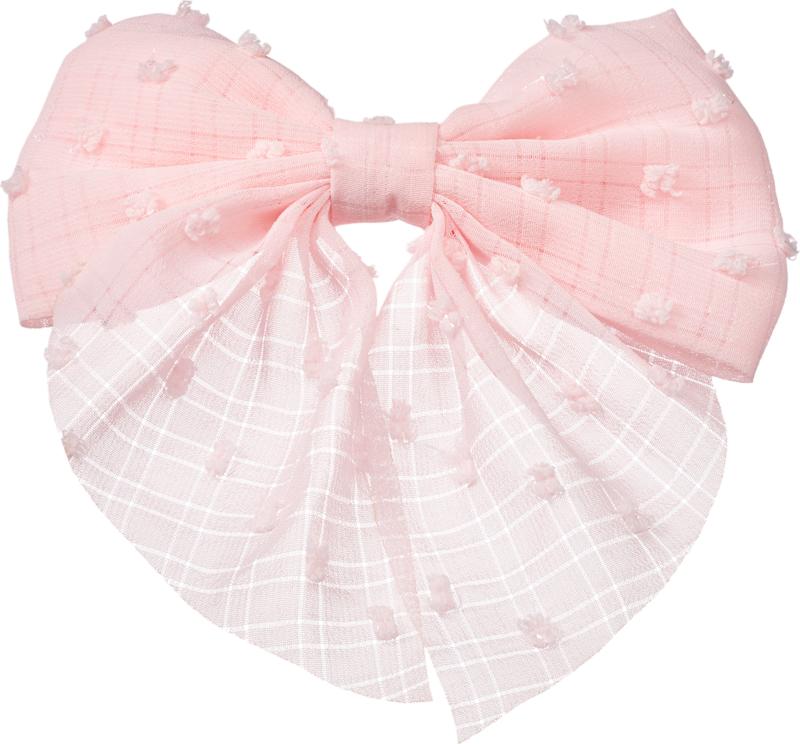 ebelin barrette nœud rose 1 pièce