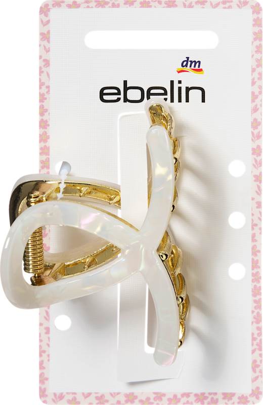 ebelin Pince à cheveux forme Loop blanc/doré 1 pièce