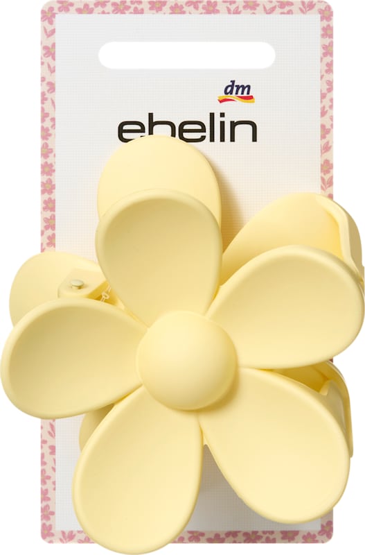ebelin Pince à cheveux fleur, jaune, 1 pièce