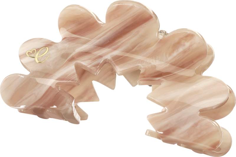 ebelin Pince à cheveux forme nuage marbrée brun 1 pièce