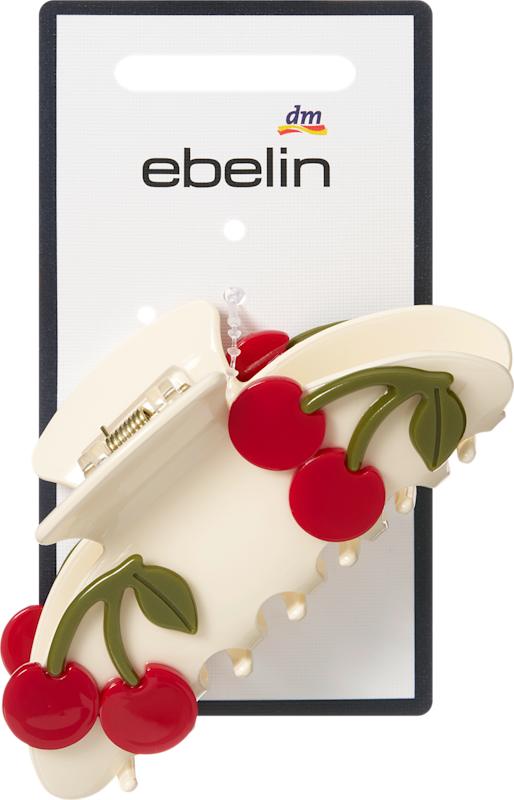 ebelin Pince à cheveux motif cerises crème 1 pièce