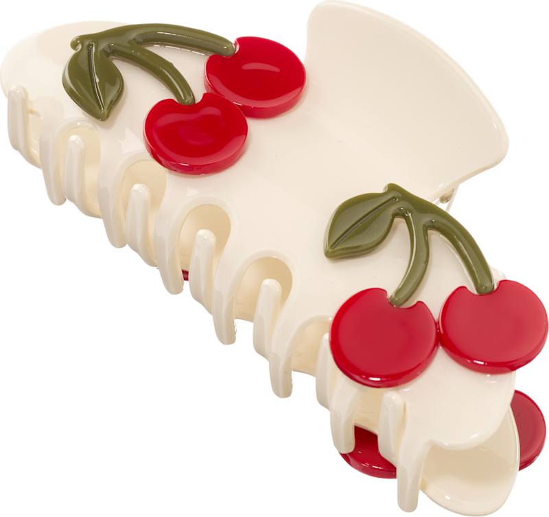 ebelin Pince à cheveux motif cerises crème 1 pièce