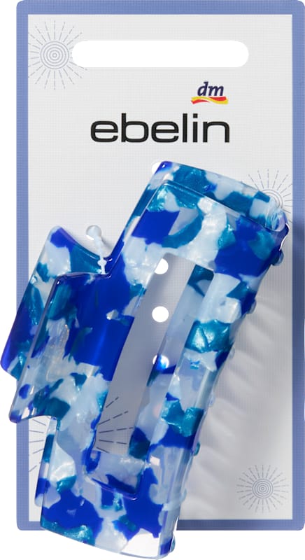 ebelin Pince à cheveux ajourée, bleue, 1 pièce