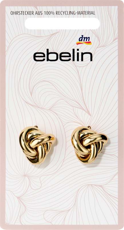 ebelin Boucles d'oreilles nœud aspect doré 2 pièces
