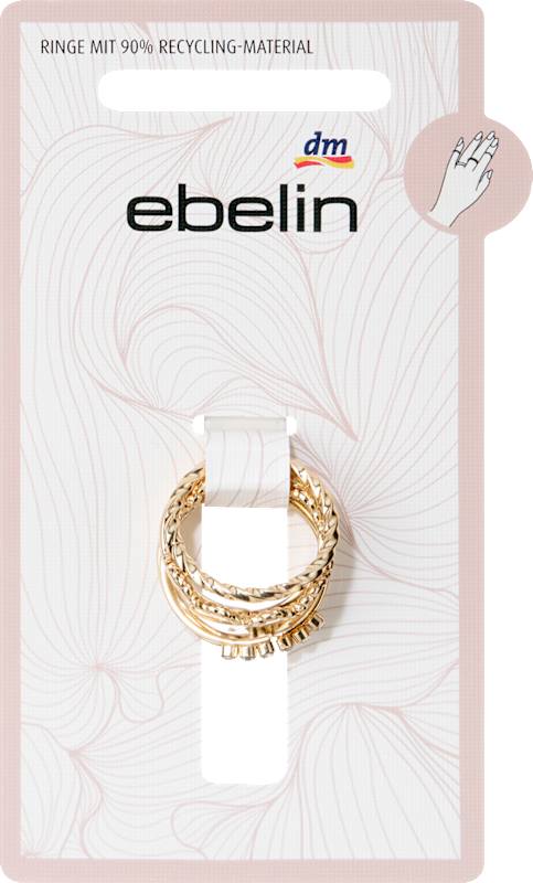 ebelin Bagues effet doré 5 pcs