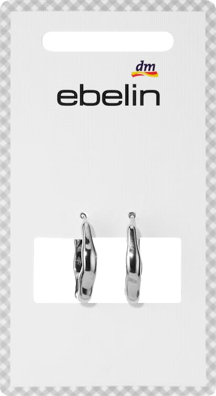 ebelin Créoles organiques aspect argent, 2 pièces