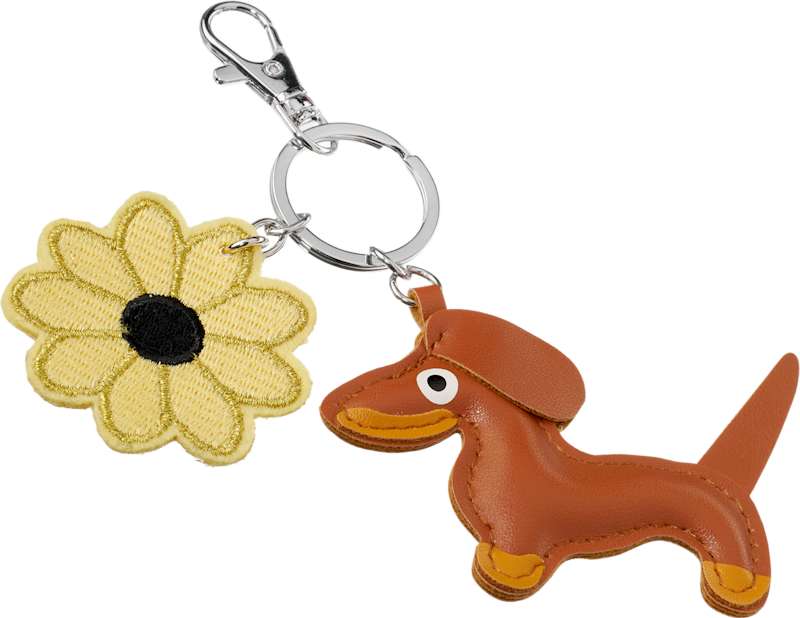 ebelin Porte-clés & bijou de sac teckel & tournesol 1 pièce