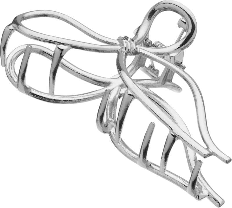 ebelin Pince à cheveux nœud aspect argenté 1 pc