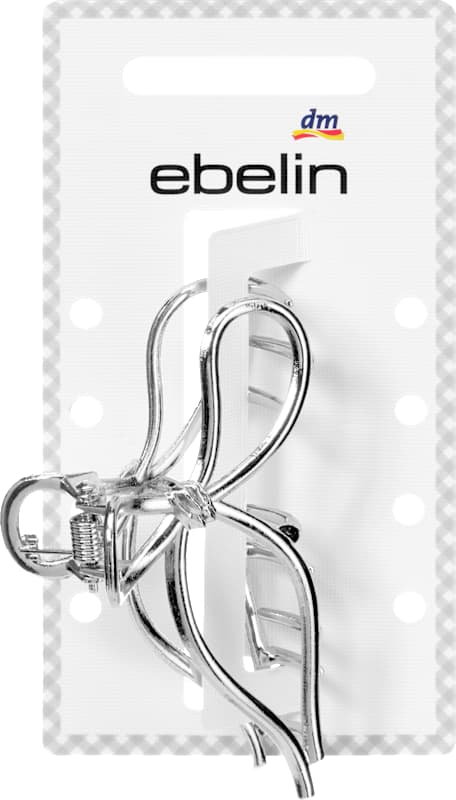 ebelin Pince à cheveux nœud aspect argenté 1 pc