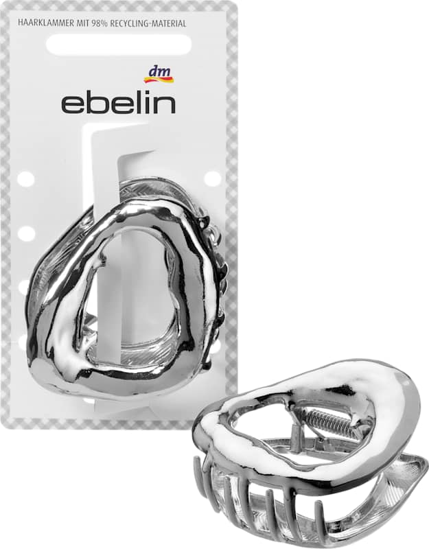 ebelin Pince à cheveux organique aspect argent 1 pièce