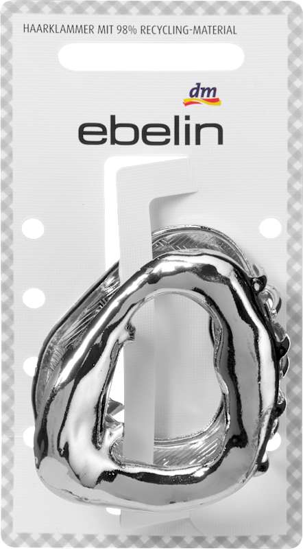 ebelin Pince à cheveux organique aspect argent 1 pièce