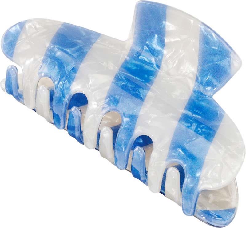 ebelin Pince à cheveux rayée bleu clair/blanc, 1 pc