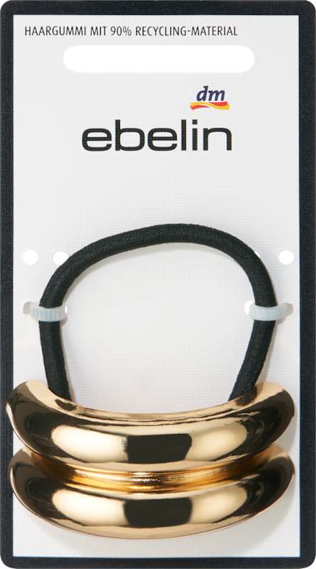 ebelin Élastique à cheveux avec application métal noir/doré 1 pièce
