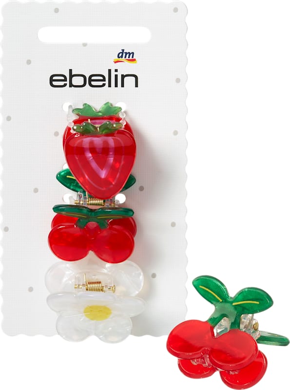 ebelin pinces à cheveux fruits & fleur 3 pièces