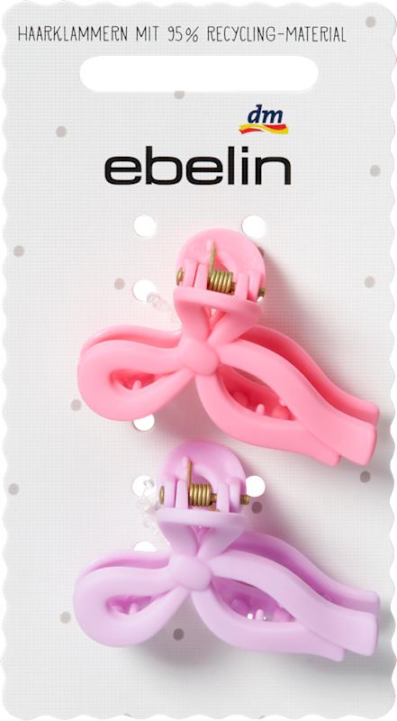 ebelin Pinces à cheveux nœud, lilas, rose, 2 pièces