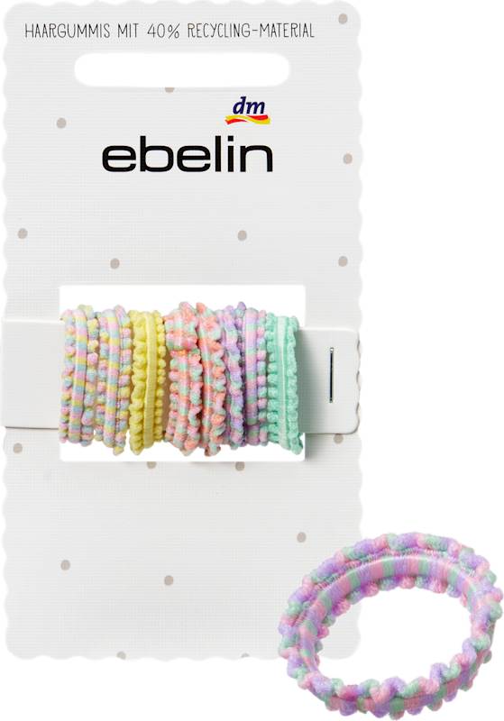 ebelin élastiques à cheveux ondulés pastel 9 pièces