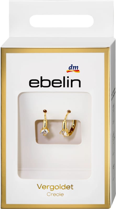 ebelin créoles dorées avec strass 2 pièces