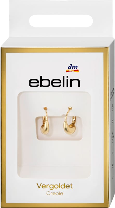 ebelin Créoles dorées en goutte, 2 pièces