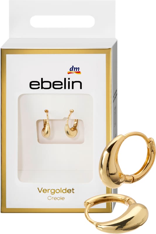 ebelin Créoles dorées en goutte, 2 pièces