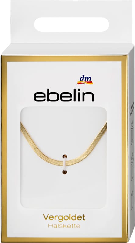 ebelin collier plaqué or plat 1 pièce