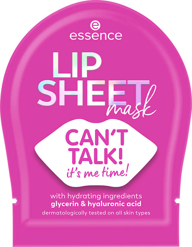 essence Masque lèvres Lip Sheet Mask 01 Can't Talk! It's Me Time!, 1 pièce