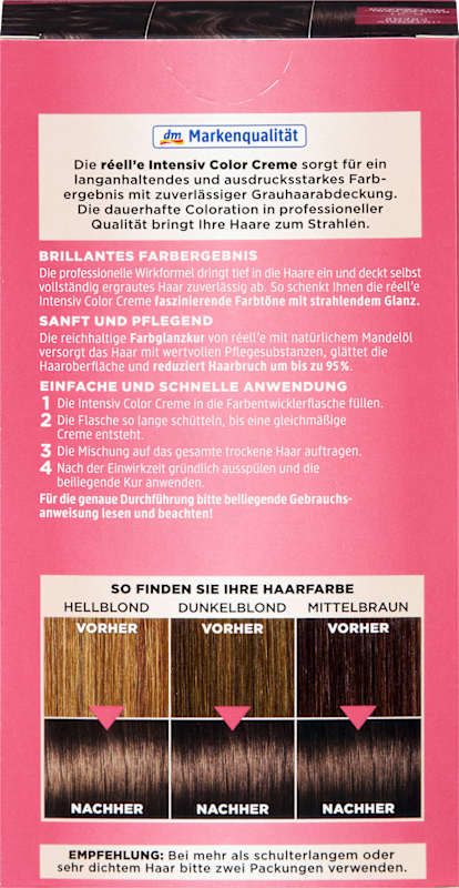 réell‘e Coloration permanente 6.21 Brun nacré froid, 1 pièce