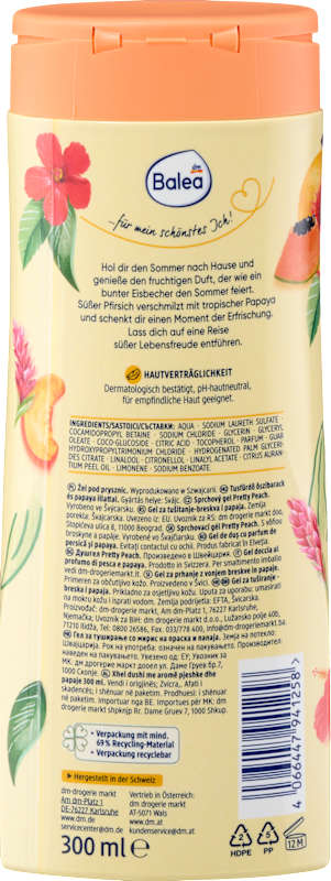 Balea Gel douche Pretty Peach 300 ml