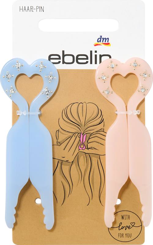 ebelin Épingles à cheveux pastel, 2 pièces