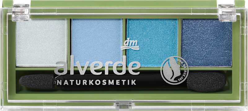 alverde NATURKOSMETIK palette fards à paupières Quattro 91 Aquatic Blue 4 g
