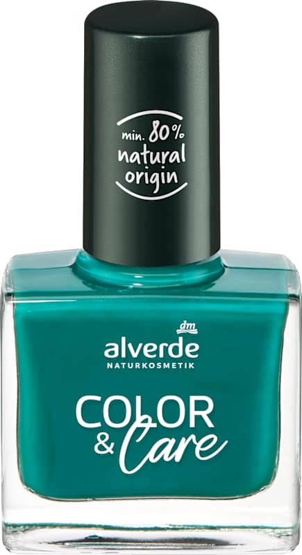 alverde NATURKOSMETIK Vernis à ongles Color & Care 240 Elegant Teal 10 ml