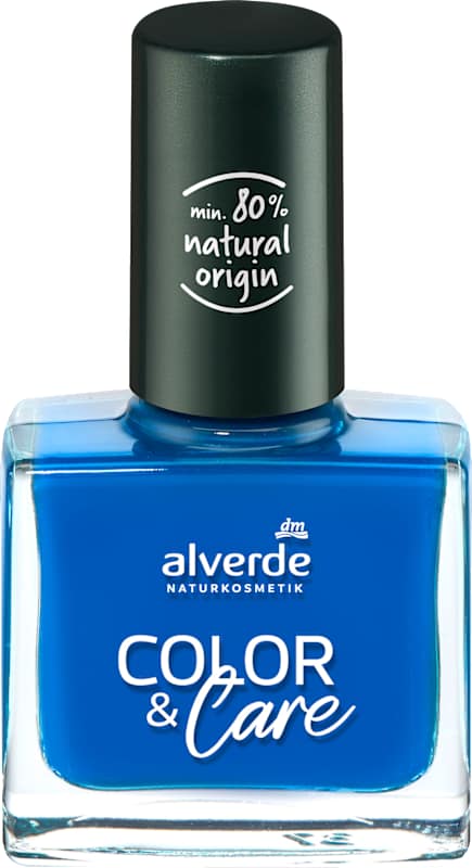 alverde NATURKOSMETIK Vernis à ongles Color & Care 260 Ocean Blue, 10 ml