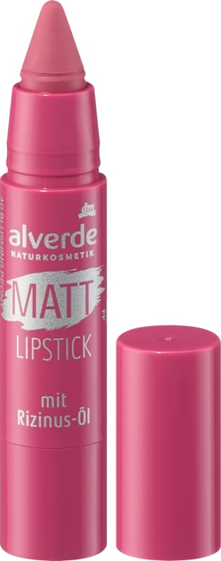 alverde NATURKOSMETIK Rouge à lèvres mat 40 Blushing Peony 3 g
