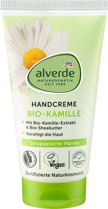 alverde NATURKOSMETIK Crème mains camomille & beurre de karité 75 ml