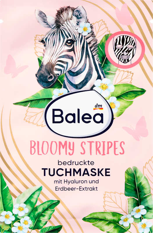 Balea masque tissu Bloomy Stripes, 1 pièce