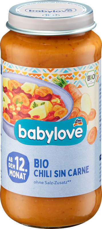 babylove Menu Chili sin Carne dès 12 Mois 250 g