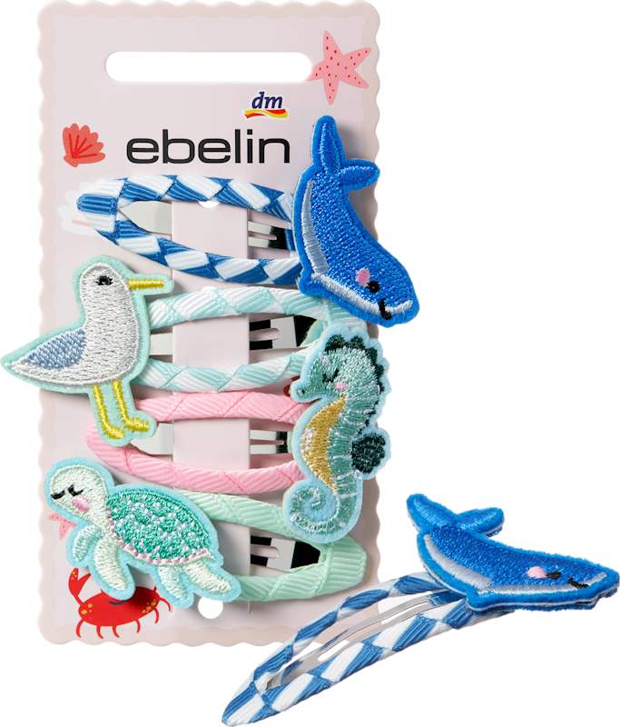 ebelin pinces à cheveux animaux marins 4 pcs