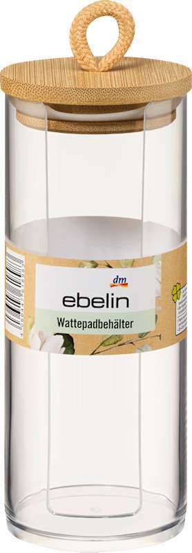 ebelin boîte à cotons transparente 1 pièce