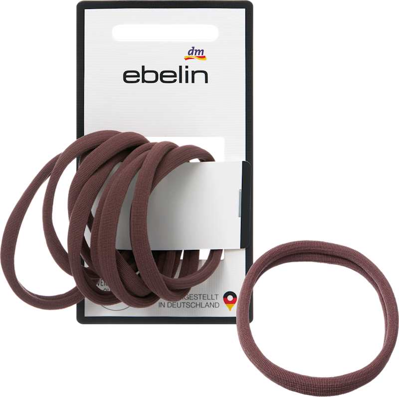 ebelin Élastiques à cheveux doux marron 9 pièces