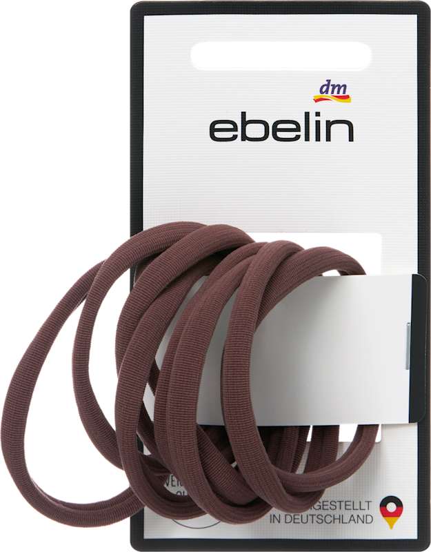 ebelin Élastiques à cheveux doux marron 9 pièces