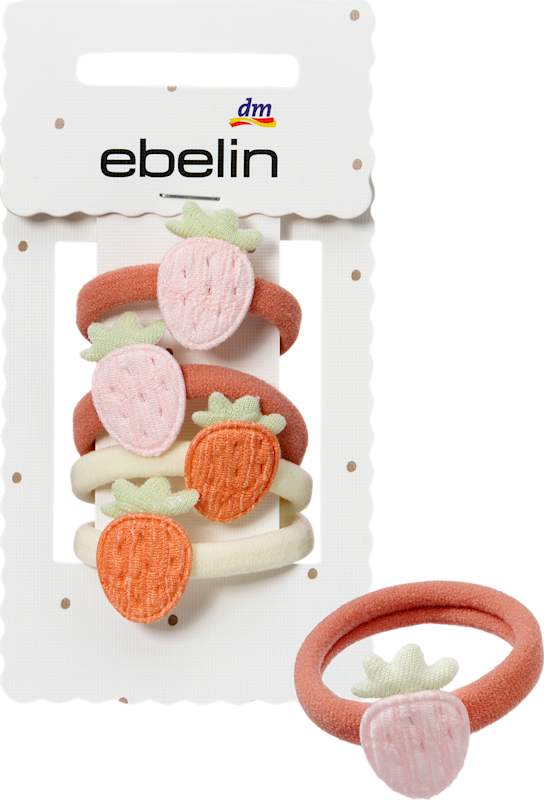 ebelin Élastiques à cheveux fraises 4 pièces