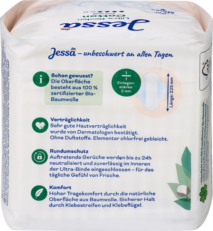 Jessa Serviettes Ultra Cotton Normal 14 pièces