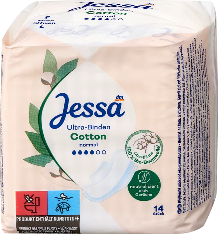 Jessa Serviettes Ultra Cotton Normal 14 pièces