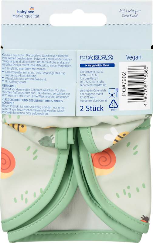 babylove Bavoir vert jardin 2 pc