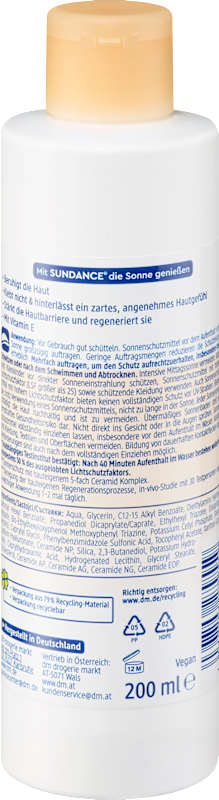 SUNDANCE Lait solaire corps cera guard LSF 50 200 ml