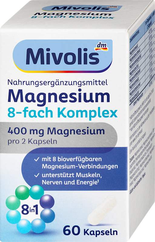 Mivolis magnésium complexe 8 en 1 gélules 60 pièces 42 g